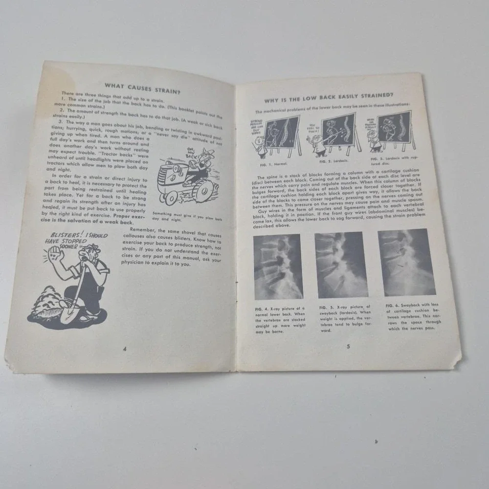 1964 paper booklet‎ Great Northern Railroad Employee Safety care of the Back